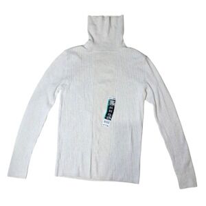 George‎ Wheat Heather Ribbed Turtleneck Long Sleeve Sweater Top Sz XL NWT